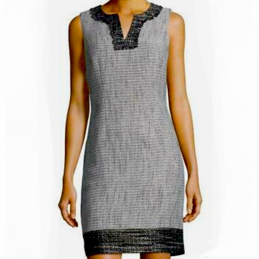 NWT Karl Lagerfeld Paris. Size 10 
Black and white tweed dress.